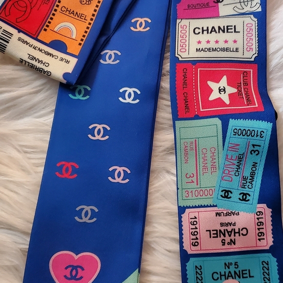 Fashion Accessory-Twilly-Blue Silk Hairtie - Picture 1 of 2